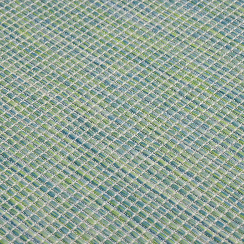  Outdoor-Teppich Flachgewebe 80x150 cm Türkis