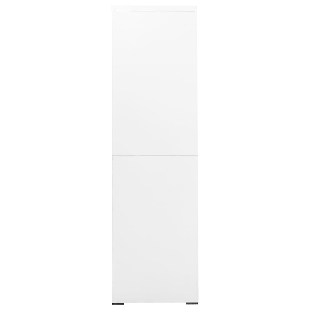 Aktenschrank Weiß 90x46x164 cm Stahl