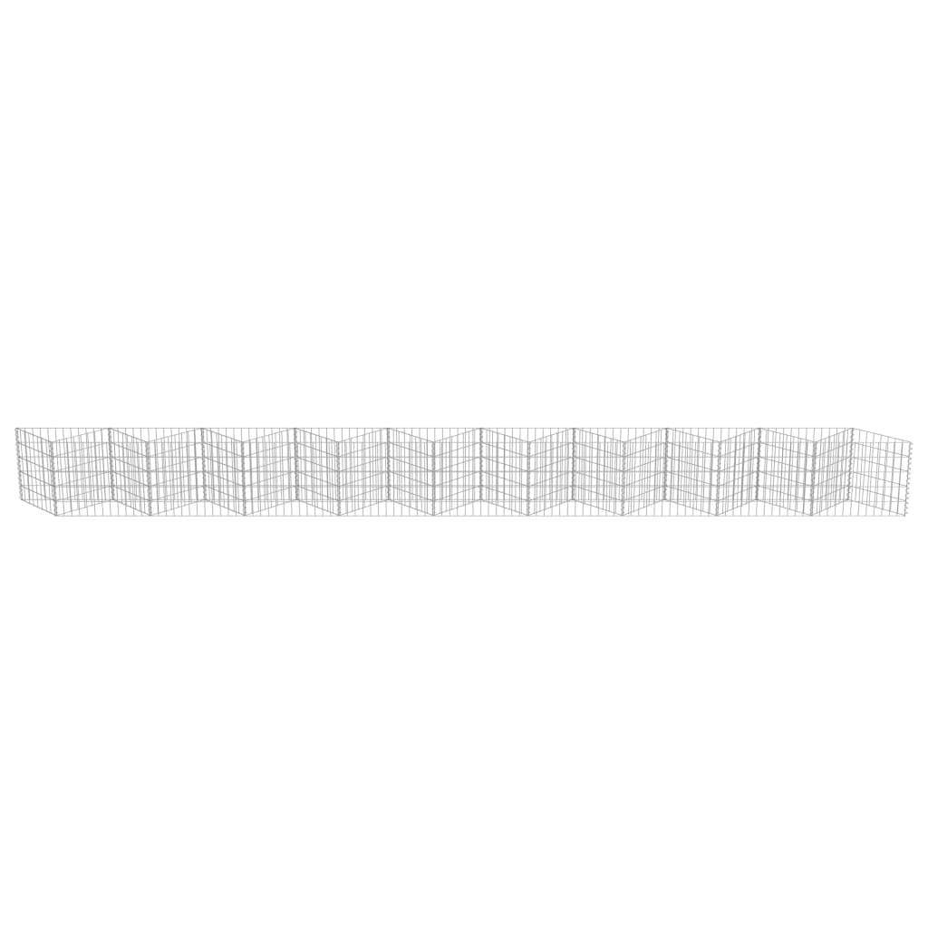  Gabionenwand Verzinkter Stahl 630×30×50 cm