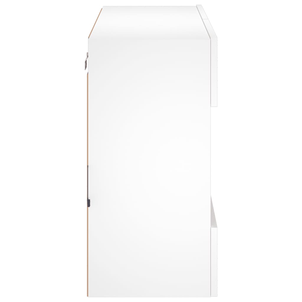 TV-Wandschrank mit LED-Leuchten Weiß 78,5x30x60,5 cm