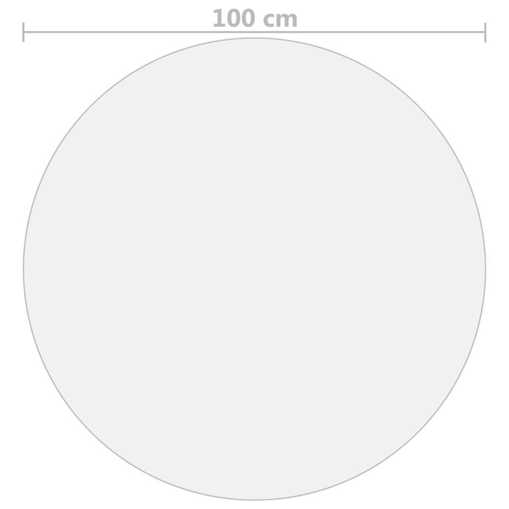  Tischfolie Transparent Ø 100 cm 2 mm PVC