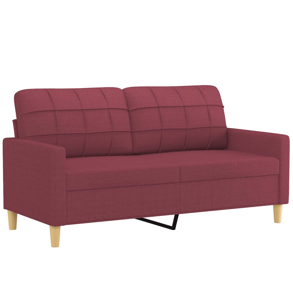  2-Sitzer-Sofa Weinrot 140 cm Stoff