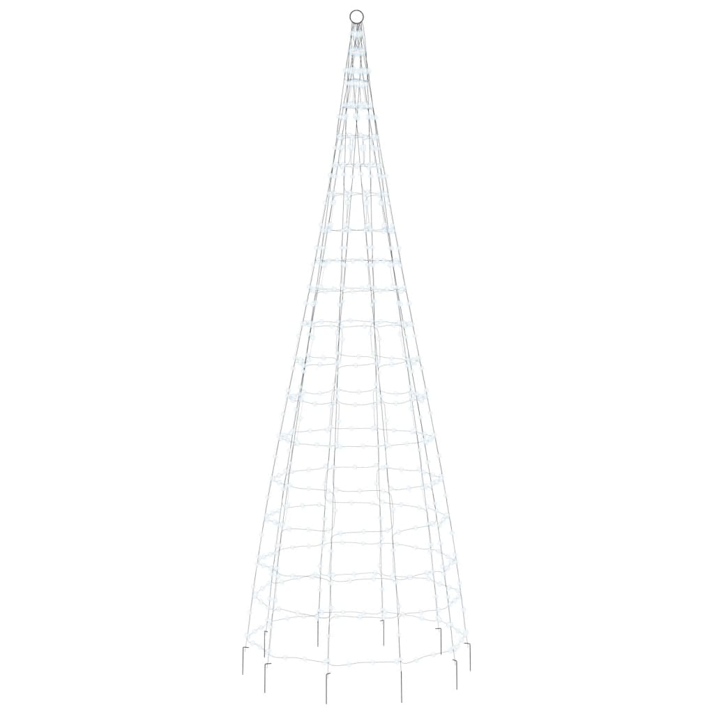  LED-Weihnachtsbaum für Fahnenmast 550 LEDs Kaltweiß 300 cm