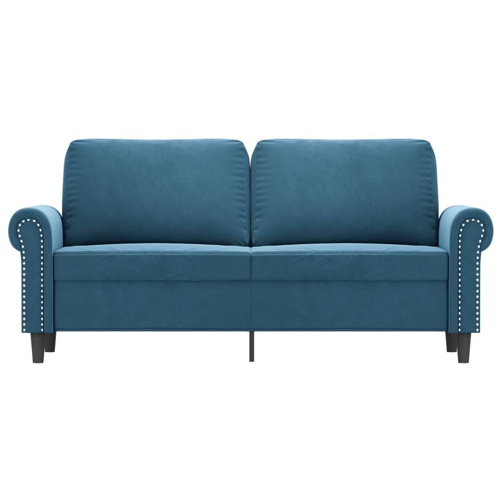  2-Sitzer-Sofa Blau 140 cm Samt