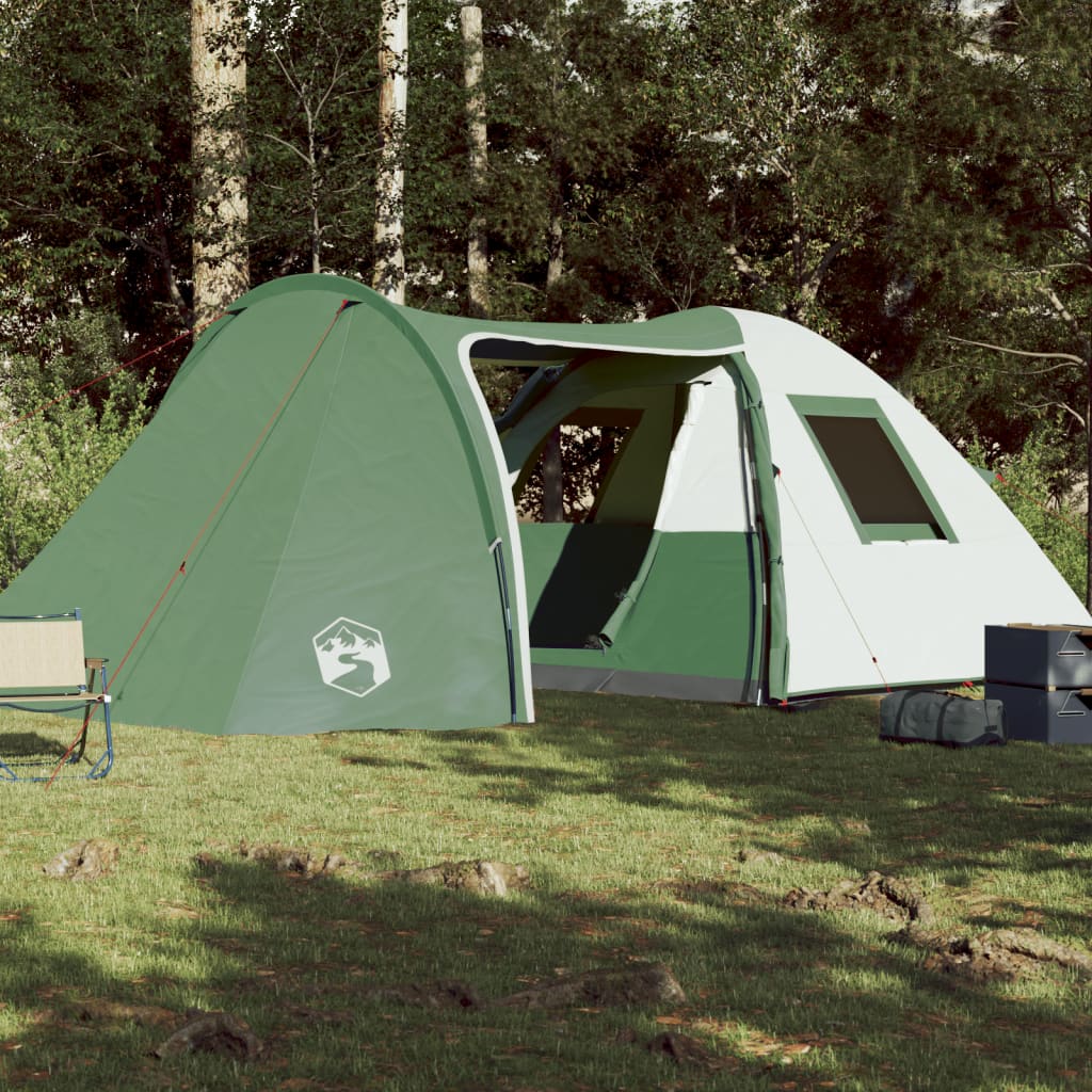  Campingzelt 6 Personen Grün Wasserfest