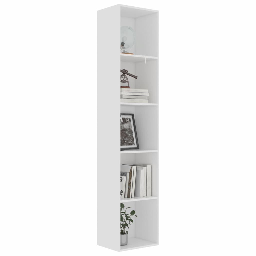  Bücherregal Weiß 40x30x189 cm Holzwerkstoff