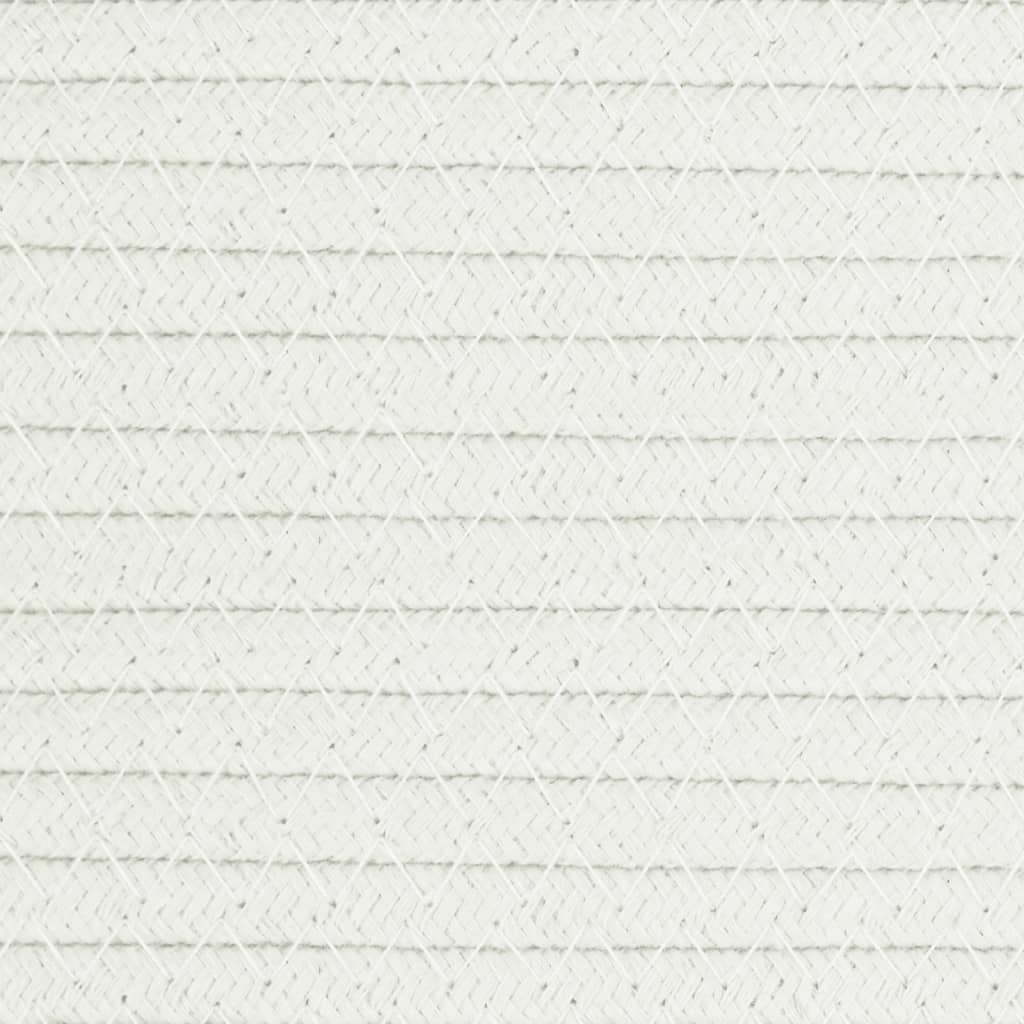  Wäschekorb Braun und Weiß Ø60x36 cm Baumwolle