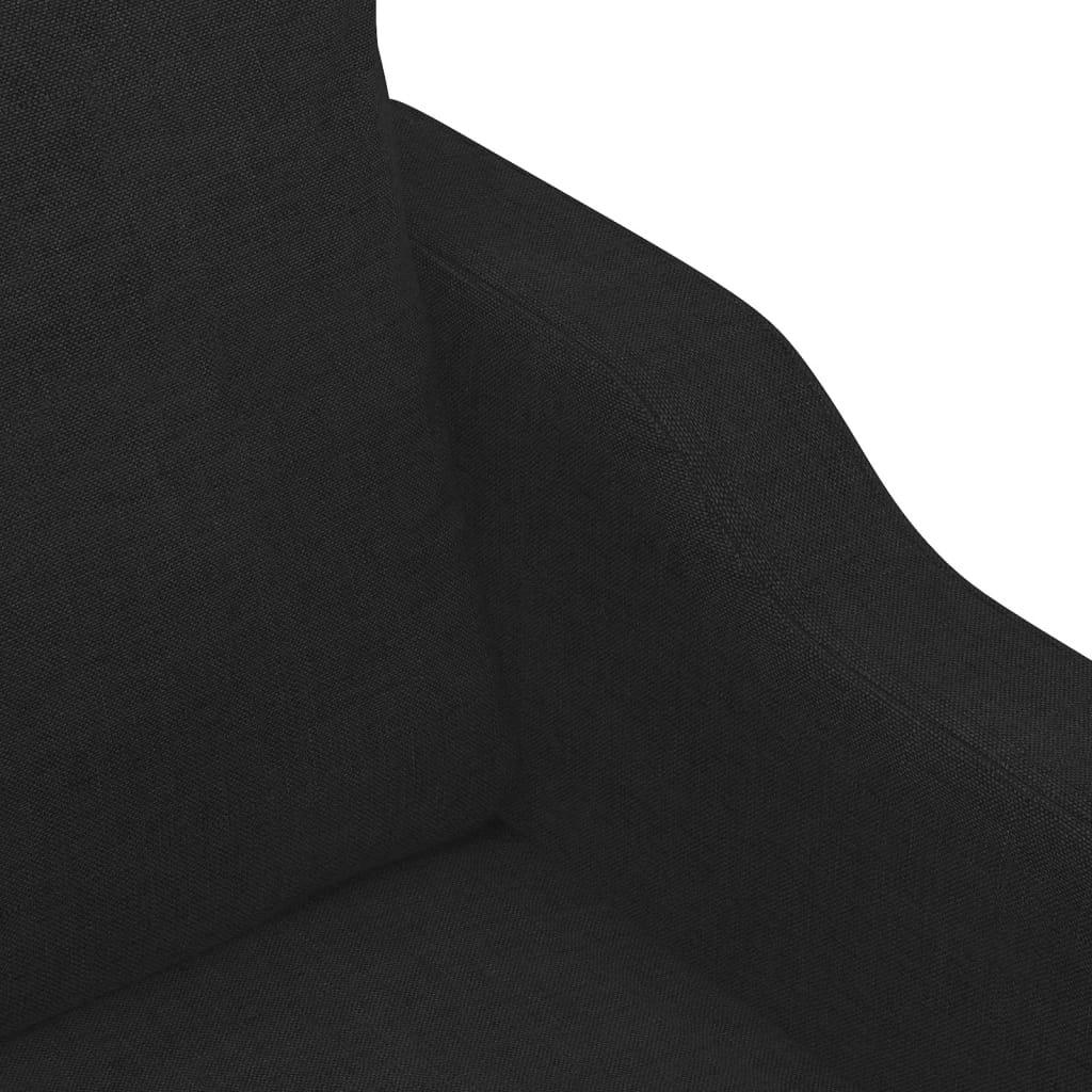  2-Sitzer-Sofa Schwarz 140 cm Stoff