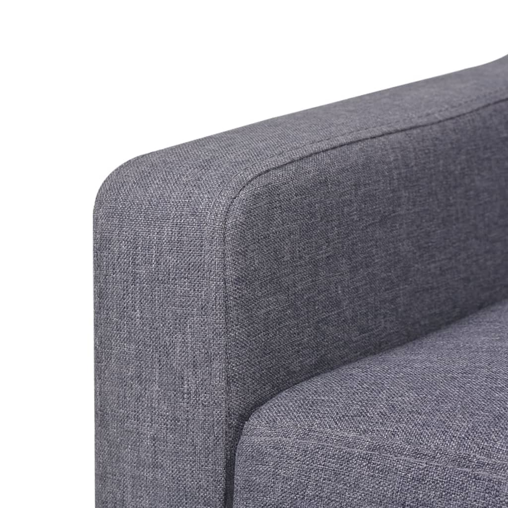  3-Sitzer Sofa Stoff Grau