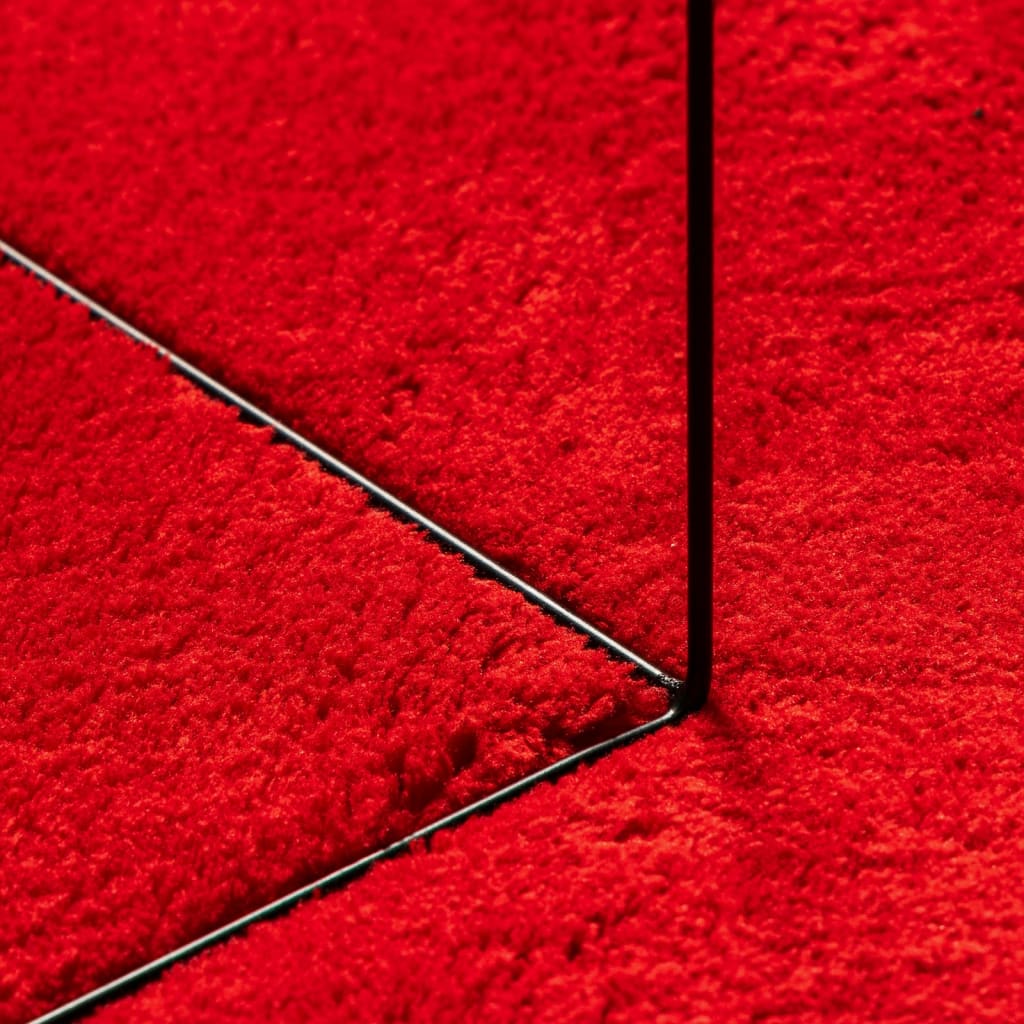  Teppich HUARTE Kurzflor Weich und Waschbar Rot 240x340 cm