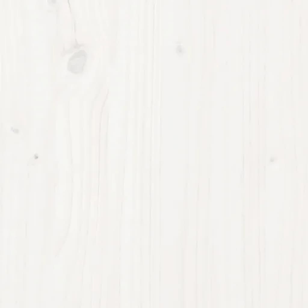  Wäschetruhe Weiß 44x44x76 cm Massivholz Kiefer