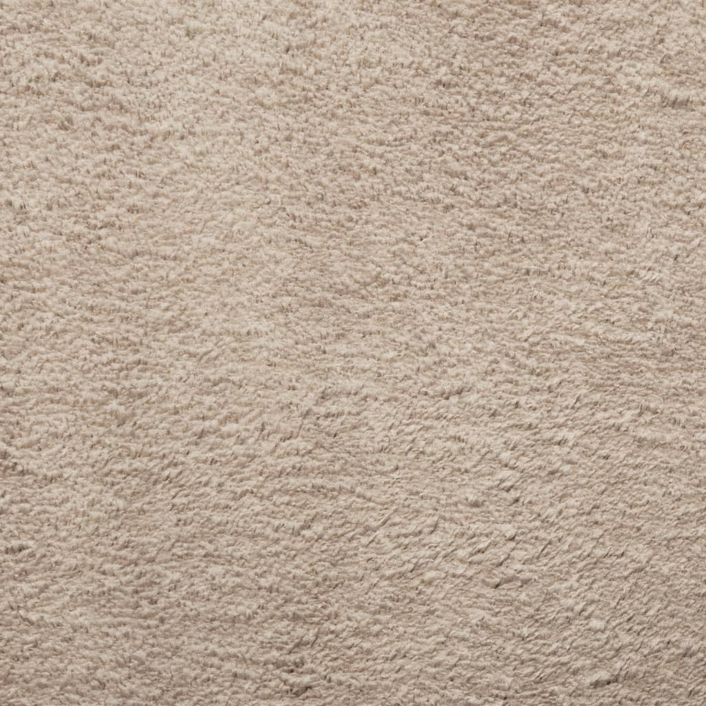  Teppich HUARTE Kurzflor Weich und Waschbar Sandfarben 160x230cm