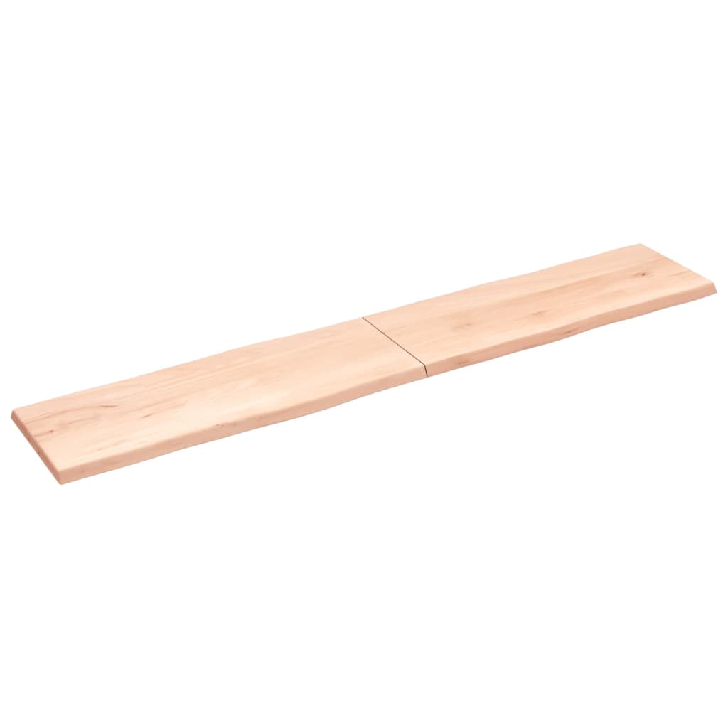  Tischplatte 220x40x(2-4) cm Massivholz Unbehandelt Baumkante