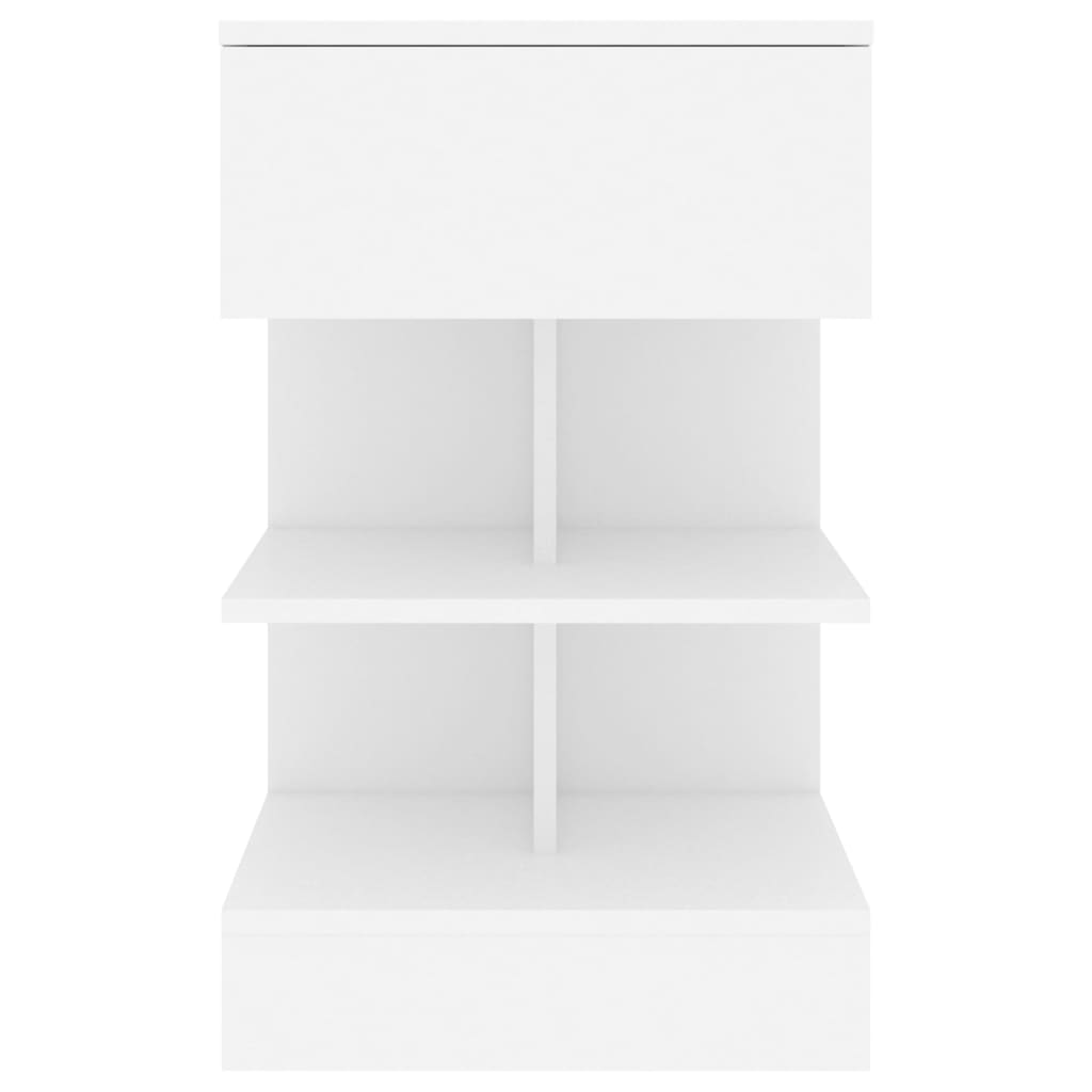  Nachttisch Weiß 40x35x65 cm Holzwerkstoff