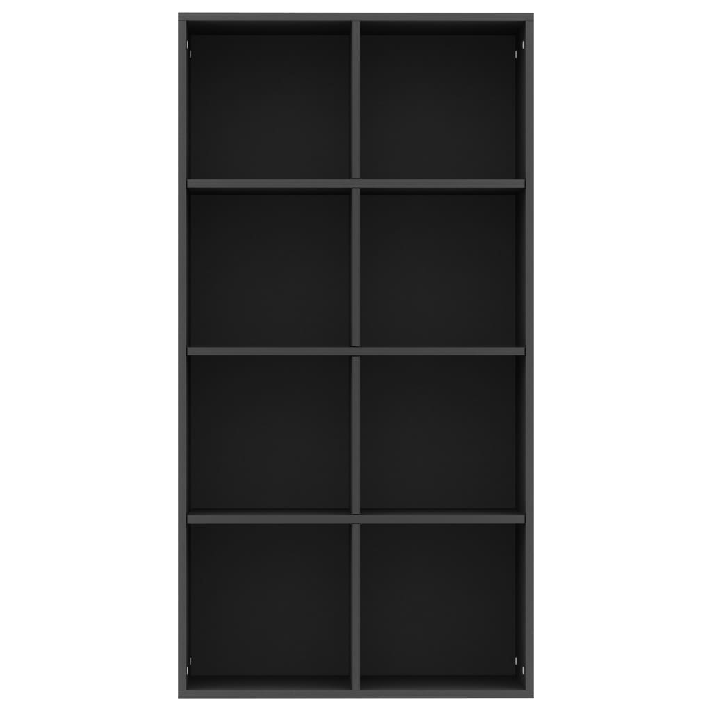  Bücherregal/Sideboard Schwarz 66×30×130 cm Holzwerkstoff