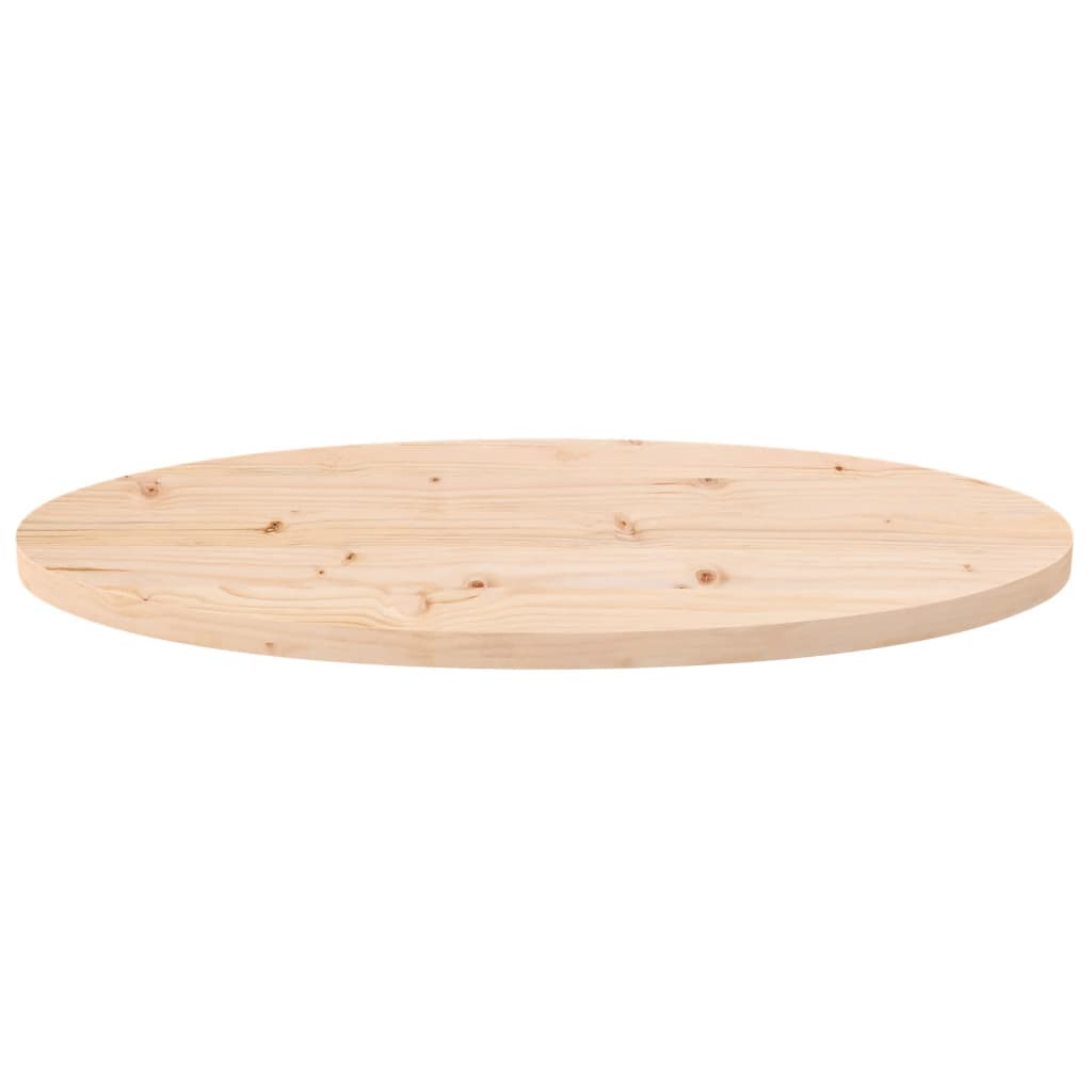  Tischplatte 70x35x2,5 cm Massivholz Kiefer Oval