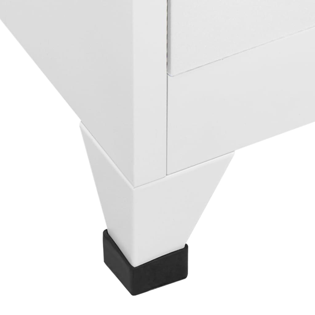  Schließfachschrank Weiß 90x45x180 cm Stahl