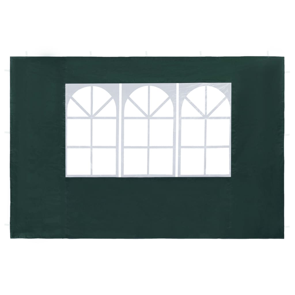  Partyzelt-Seitenwände 2 Stück mit Fenster PE Grün