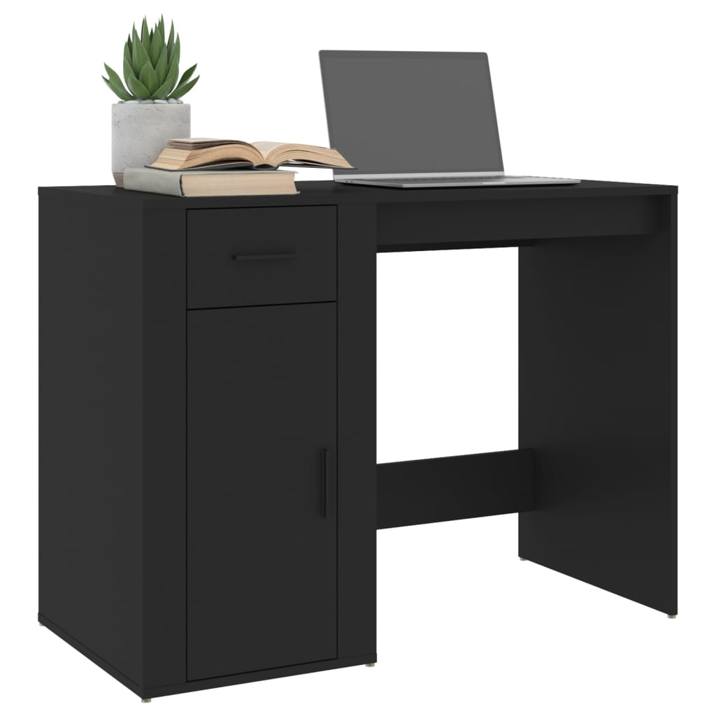 Schreibtisch Schwarz 100x49x75 cm Holzwerkstoff