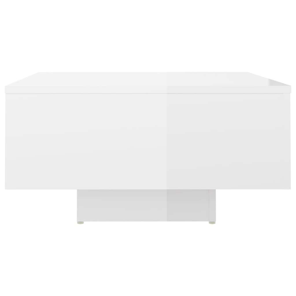  Couchtisch Hochglanz-Weiß 60x60x31,5 cm Holzwerkstoff