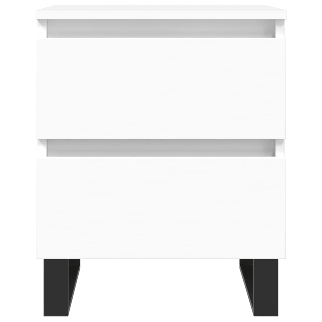  Nachttisch Weiß 40x35x50 cm Holzwerkstoff