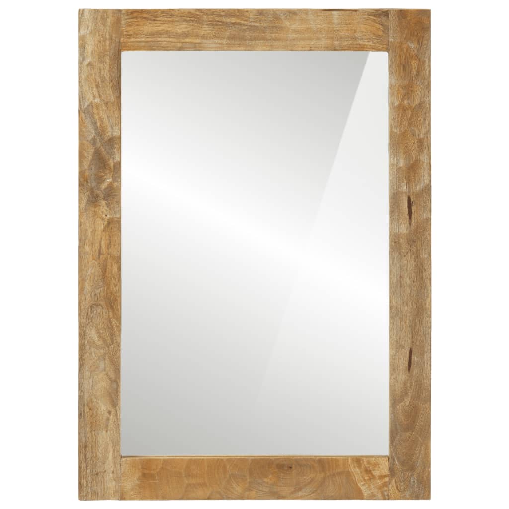  Badspiegel 50x70x2,5 cm Massivholz Mango und Glas