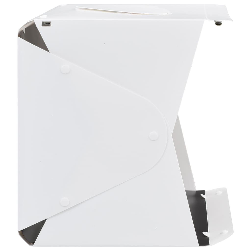  LED-Lichtbox für Fotostudio Klappbar 40×34×37 cm Plastik Weiß 