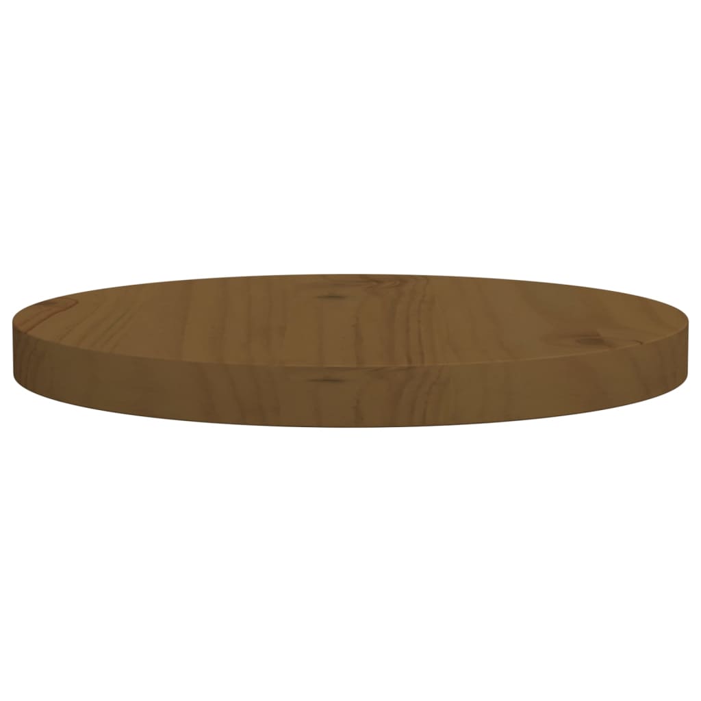  Tischplatte Braun Ø30x2,5 cm Massivholz Kiefer