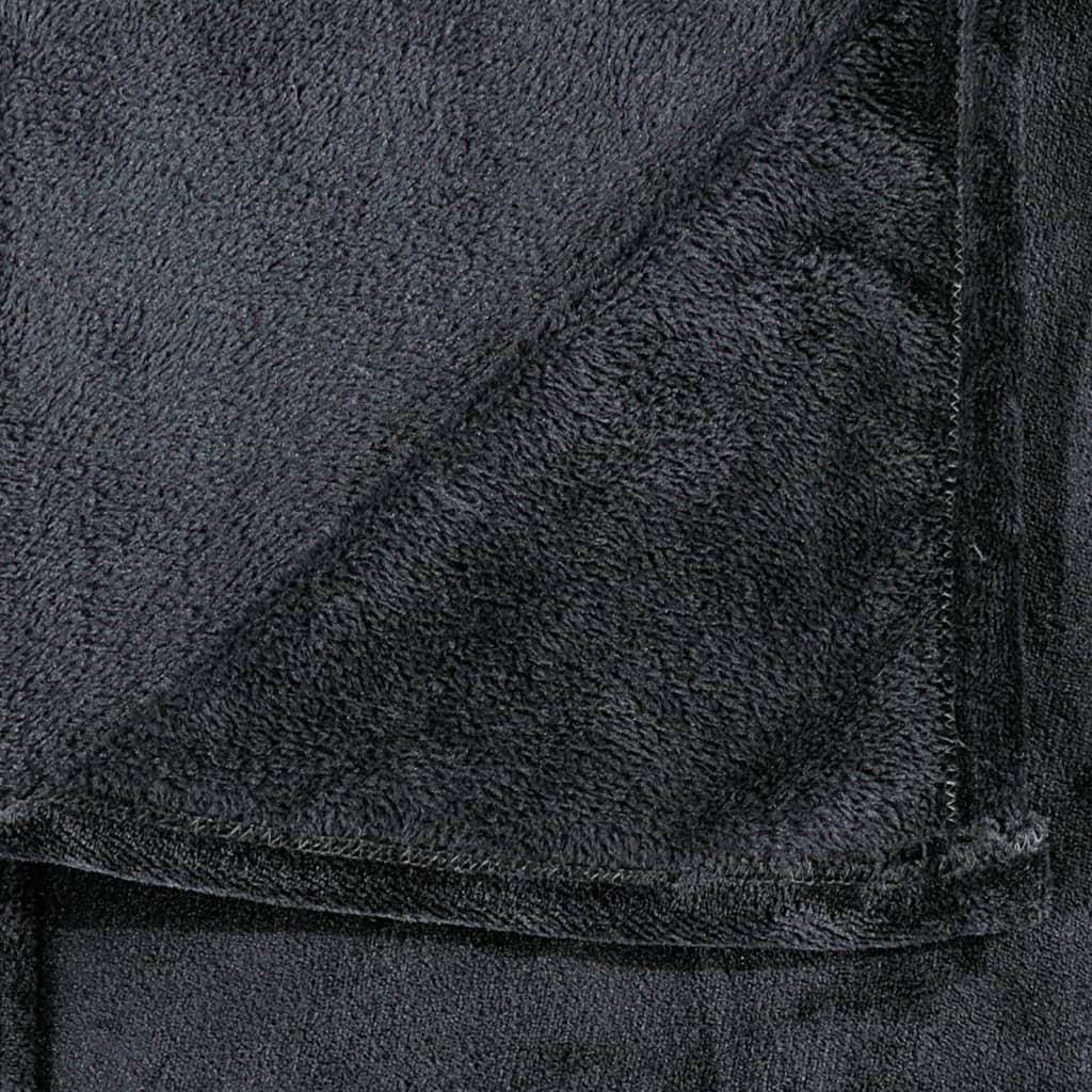  Decke Schwarz 150x200 cm Polyester