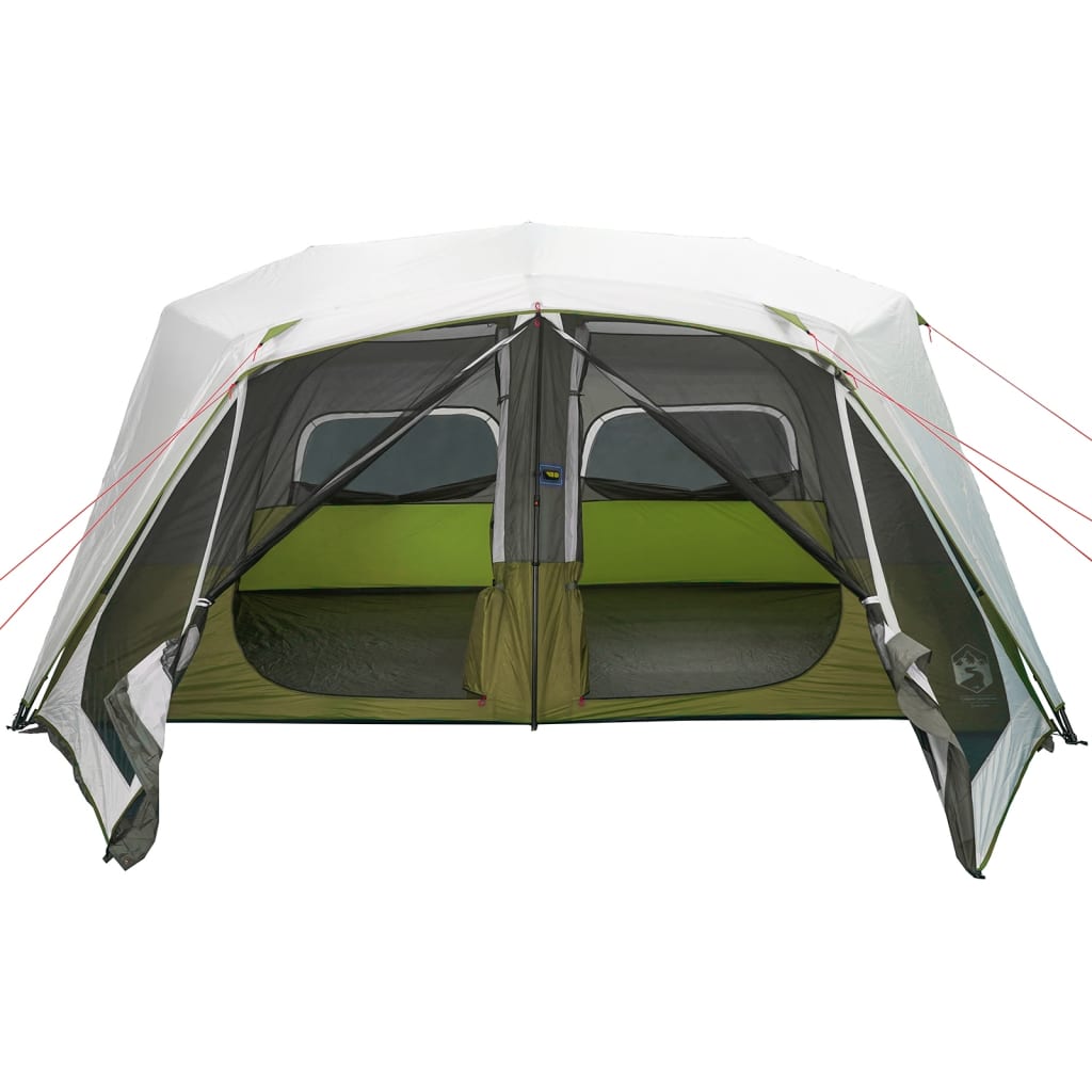  Campingzelt mit LED 10 Personen Grün