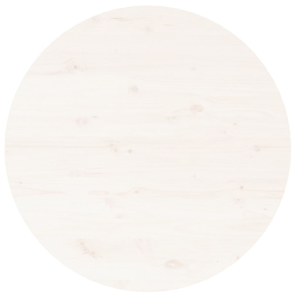  Couchtisch Weiß Ø 55x45 cm Massivholz Kiefer