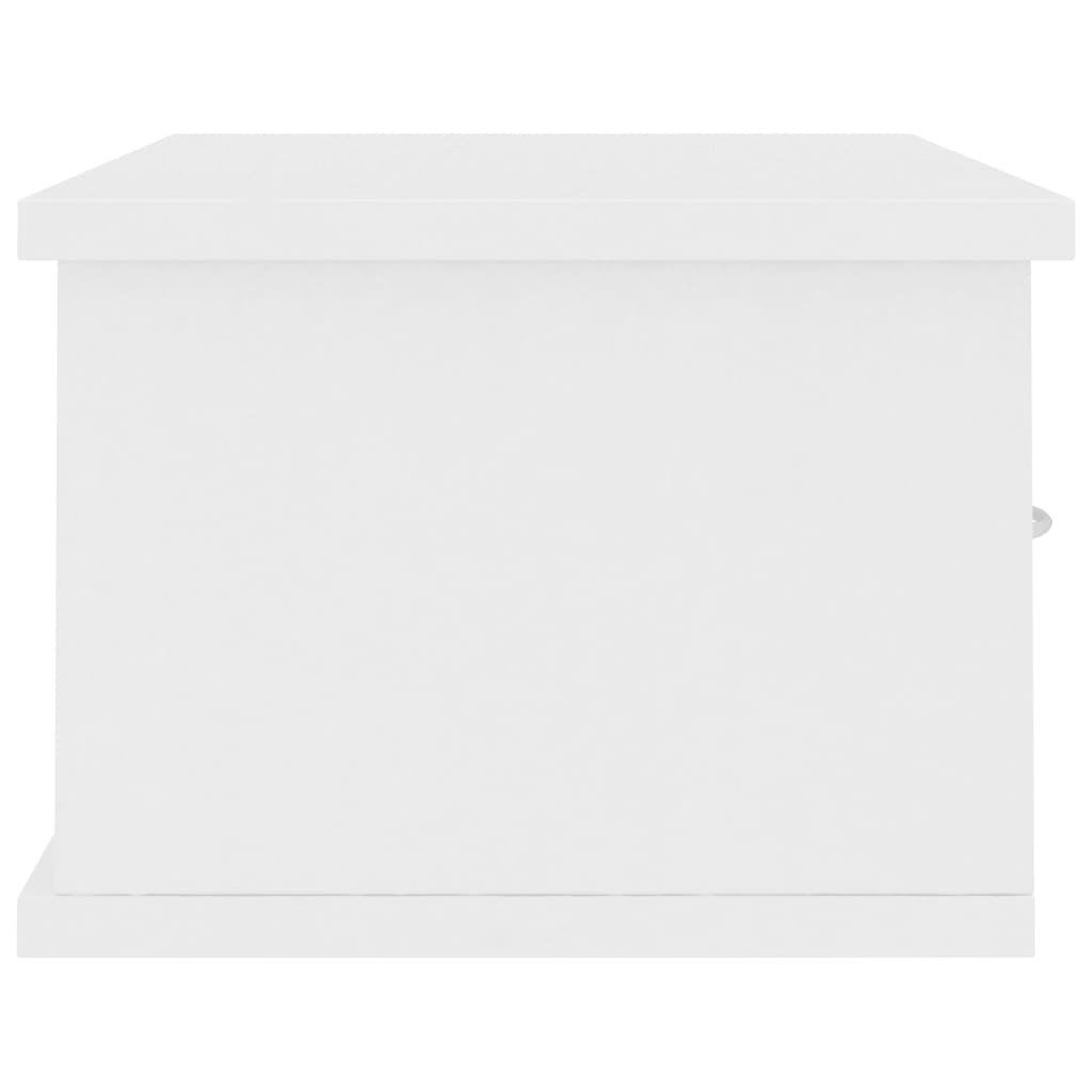 Wand-Schubladenregal Weiß 60x26x18,5 cm Holzwerkstoff