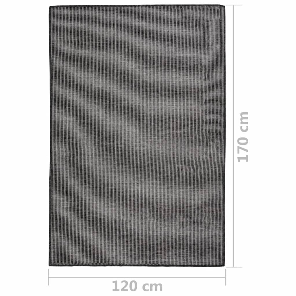  Outdoor-Teppich Flachgewebe 120x170 cm Grau