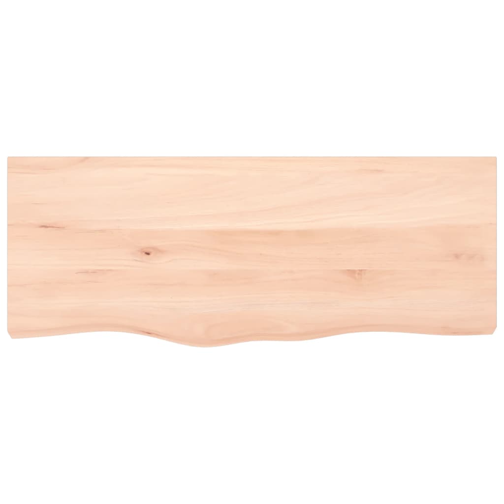  Tischplatte 100x40x(2-6) cm Massivholz Eiche Unbehandelt