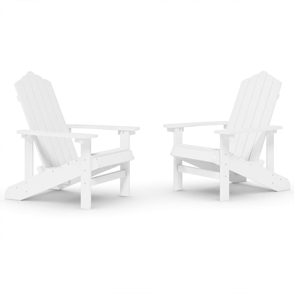  Adirondack-Gartenstühle 2 Stk. HDPE Weiß