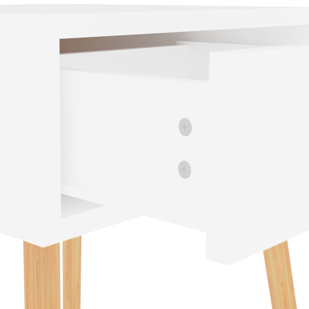  Nachttisch Hochglanz-Weiß 40x40x56 cm Holzwerkstoff