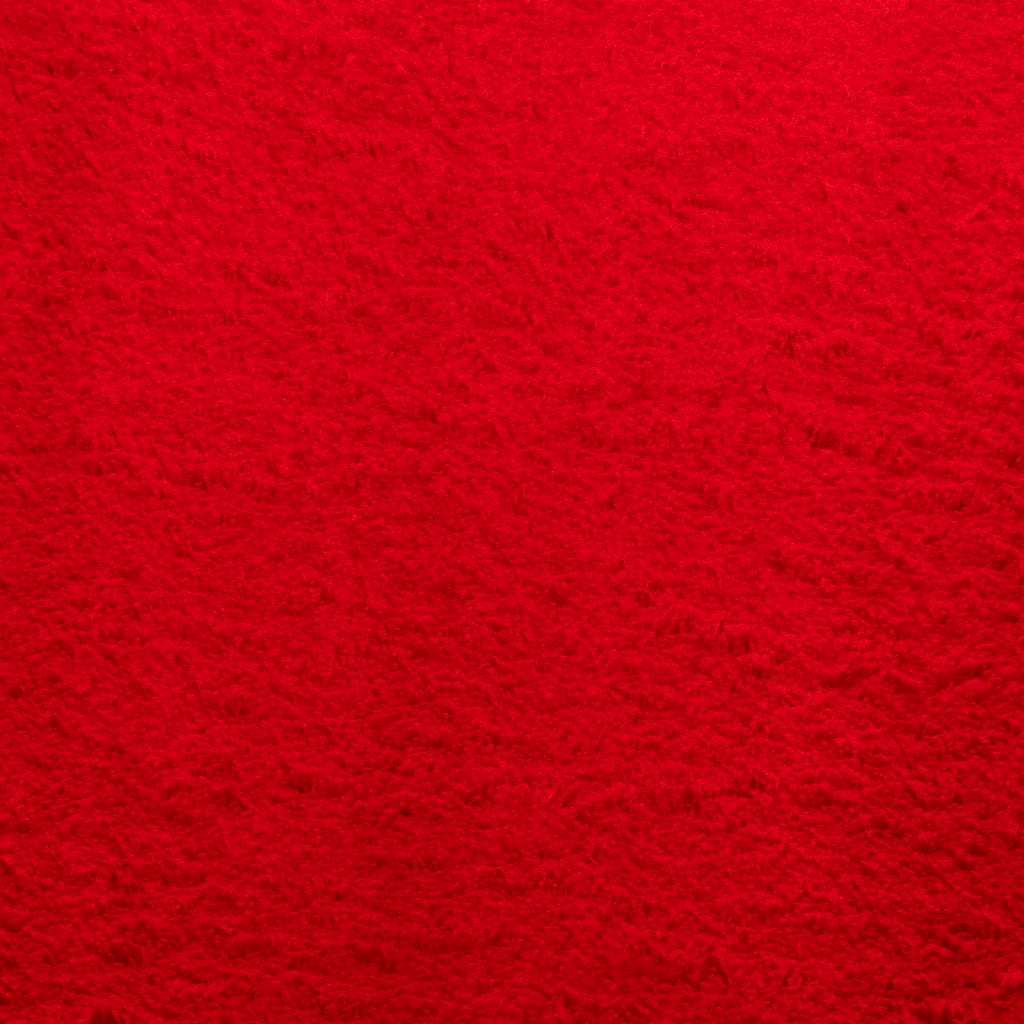  Teppich HUARTE Kurzflor Weich und Waschbar Rot 120x170 cm