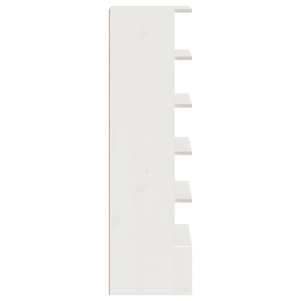  Schuhregal Weiß 52x30x104 cm Massivholz Kiefer