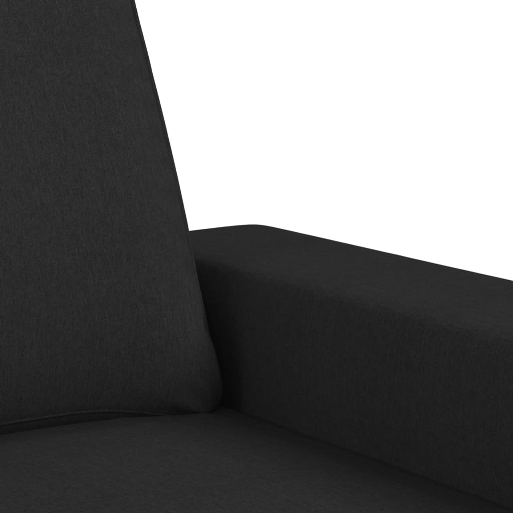  2-Sitzer-Sofa Schwarz 120 cm Stoff