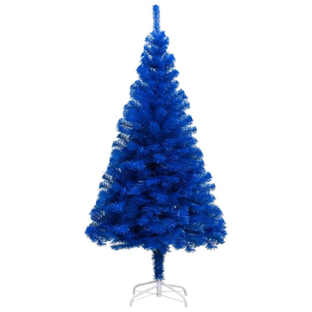  Künstlicher Weihnachtsbaum Beleuchtung & Kugeln Blau 120 cm