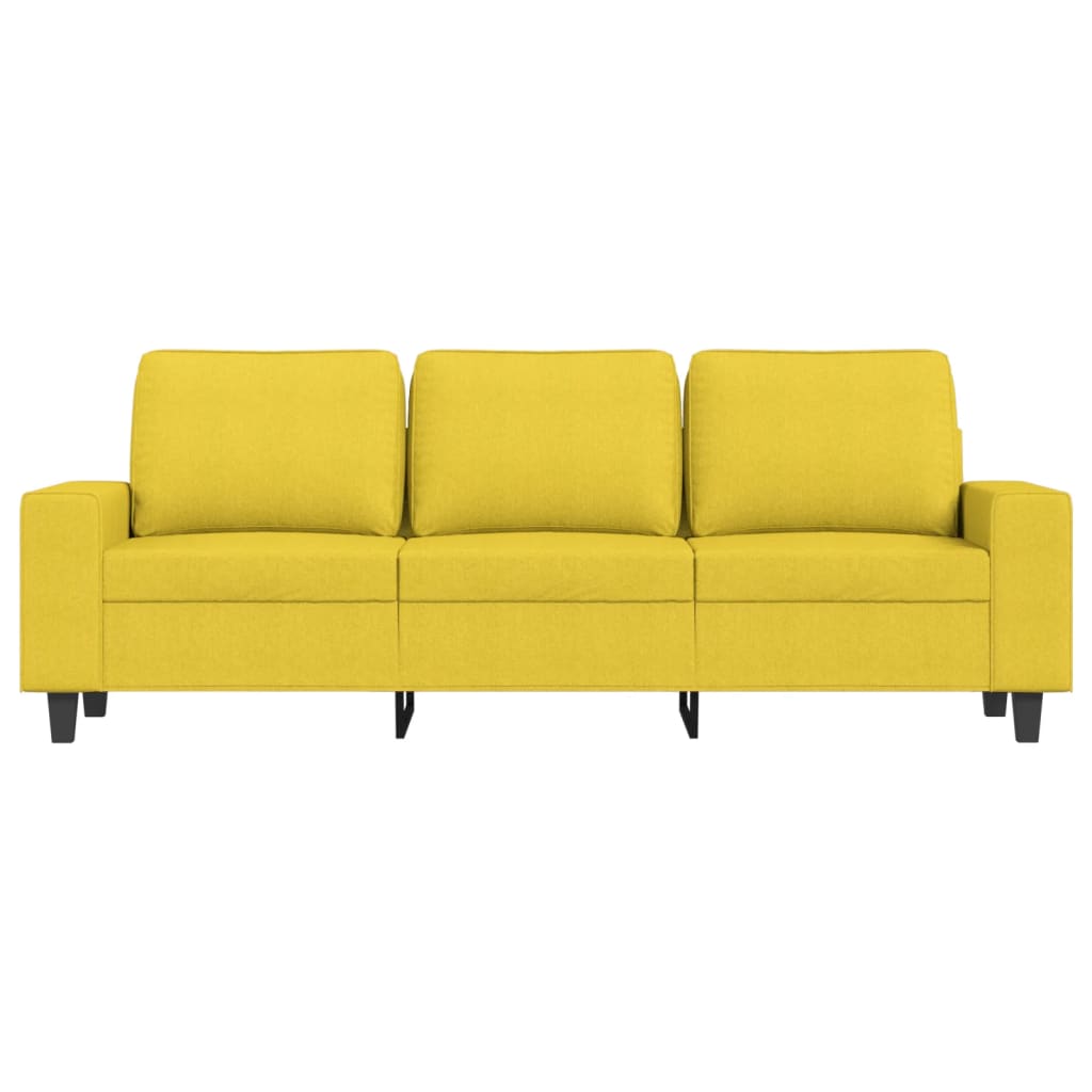  3-Sitzer-Sofa Hellgelb 180 cm Stoff