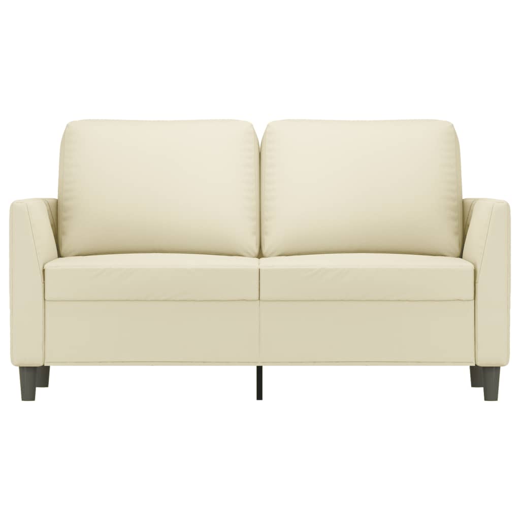  2-Sitzer-Sofa Creme 120 cm Kunstleder