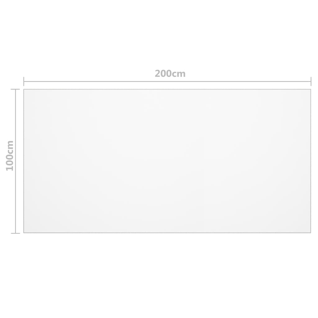  Tischfolie Transparent 200x100 cm 1,6 mm PVC