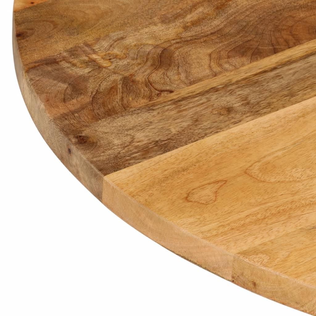  Tischplatte Ø 80x2,5 cm Rund Massivholz Mango
