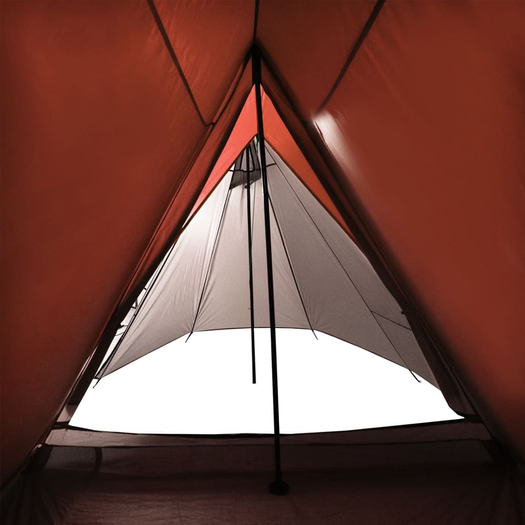  Campingzelt 3 Personen Grau und Orange Wasserfest