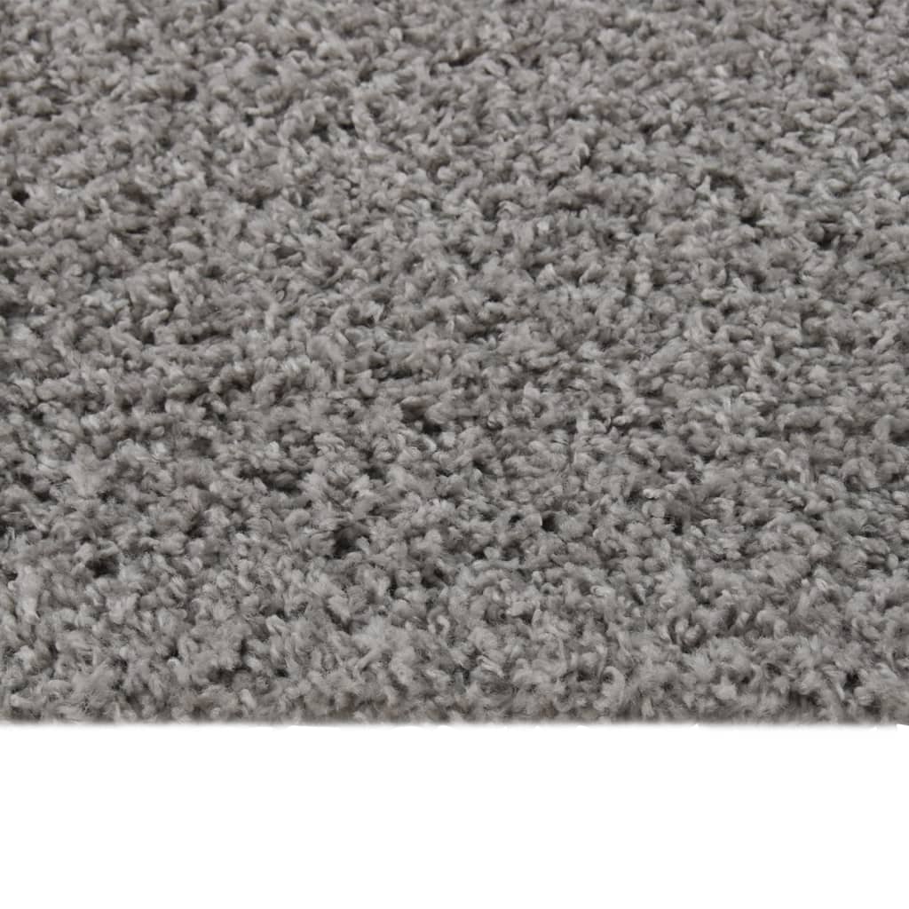  Teppich Shaggy Hochflor Grau 120x170 cm