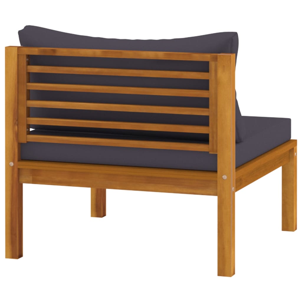  3-Sitzer-Gartensofa mit Auflage Akazie Massivholz