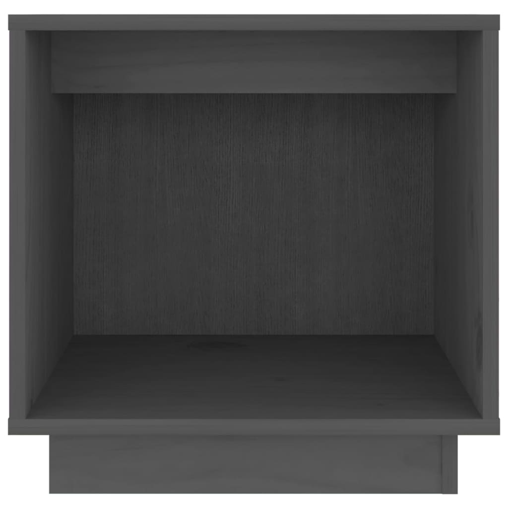  Nachttisch Grau 40x30x40 cm Massivholz Kiefer
