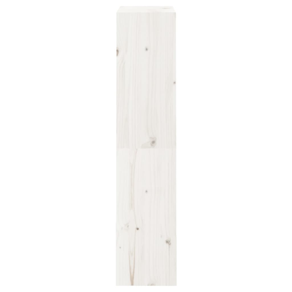  Bücherregal Raumteiler Weiß 60x30x135,5 cm Massivholz Kiefer
