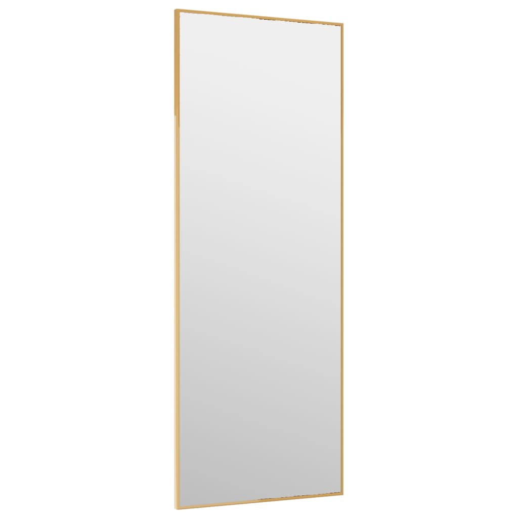  Türspiegel Golden 30x80 cm Glas und Aluminium